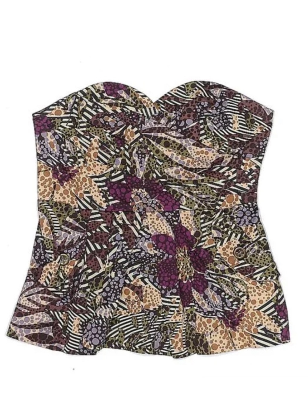 Anthro Fei Pesisir Peplum (Multi) Print & Color Size 2 - Picture 8 of 14